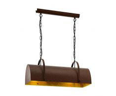 Eglo - Lampadario a sospensione in acciaio, 60 W, marrone