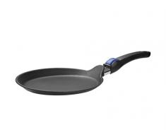 SKK Titan Durit Resist - Crepiera in ghisa, Diametro 24 cm Manico Removibile Nero