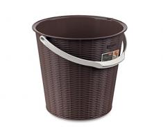 Stefanplast Elegance Secchio Rattan, Marrone, 29.5 x 29.5 x 27 cm