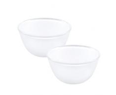 Bohemia Cristal 093Â 012Â 318Â Play of Colors Cooking Set 2Â Ciotole Circa 0,5Â LTR. Bianco in Ciotola in Vetro borosilicato, Vetro, 8Â x 15Â x 8Â cm