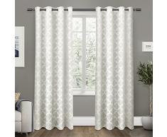 Exclusive Home Tende Cartago Isolato Tessuto Oscurante. Occhielli Finestra Tenda a Pannello, Vaniglia, 54 x 213,4 cm, Set di 2