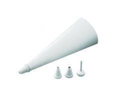 Kaiser - Set da Pasticceria con 4 beccucci in plastica e sac Ã Poche in Cotone Rivestito