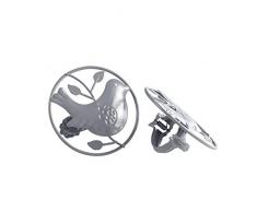 Douceur dintérieur 2 fermatenda Pinza (0) 8 cm Metallo Verniciato Grigio Passero