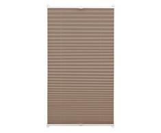 Gardinia 33075 Tenda Plissettata con Morsetto di Fissaggio, Tessuto, Taupe, 50 x 130 cm