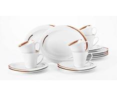 Seltmann Weiden Servizio 18 Pezzi, per Un Massimo di 6 Persone, Serie Top Life, Include 6, tazzine da caffÃ¨ e piattini, Porcellana Dura, 6 Personen