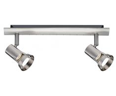 Paulmann 66699Â Spotlight Teja Max 2 x W Gu10Â 230Â V In Metallo Nichel SatinatoÂ Plafoniera Lampada Soffitto Led Lampada Faretto da Soffitto