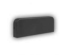 GEV - Lampada da parete a LED per esterni Catherine, IP 65, 900 lumen, 3000 K, luce bianca calda, alluminio, 10 W, antracite, 3,7 x 23 x 8 cm