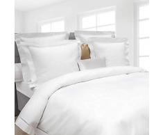 Heckett Lane Biancheria da Letto 100% Cotone Percalle Feline 260 Bianco