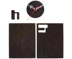 Asir Group LLC 3duhr-6 Clocky Decorativa Orologio da Parete, Multicolore