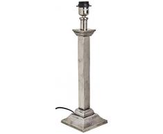 Better & Best lampada da tavolo con colonna quadrata, argento, 13,5Â x 13,5Â x 49,5Â cm
