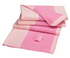 Young Generation YH 161017 Coperta in Pile con Strisce Rosa 1,80 m x 2,20 m in 100% Poliestere con Telecomando Borsa e Base Custodia