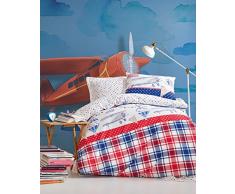 Cotton Box Set di Trapunta per Bambini, Red White Black, 160 x 220 cm, 3 unitÃ