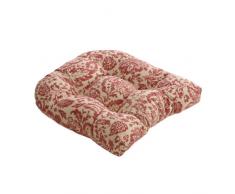 Pillow Perfect - Cuscino per sedia damascato rosso/marrone chiaro