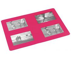 DECORLINE 42 x 29 cm, Souvenirs foto rettangolare, Tovaglietta, colore: rosa