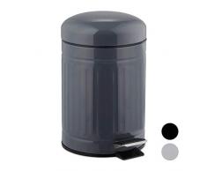Bidoncino Bagno Cestino WC Bagno Sistema Magic Silent Bamodi Cestino Bagno Pattumiera Acciaio Inox Bidoncino Rimovibile Cestino Spazzatura Grigio Pattumiera Bagno 3L
