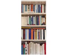 posterdepot ktt0313 - Adesivo decorativo per porta, motivo: libreria, dimensioni: 93 x 205 cm