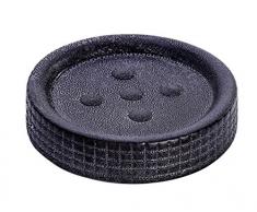 Wenko 21991100- Dispenser per sapone Polaris, in ceramica, colore: Antracite, ceramica, Grigio, 11.0x11.0x2.8 cm