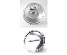 Pentole Agnelli ALMA12928 Coperchio Rotondo Pesante con Ponticello, Alluminio Professionale 3 mm, 28 cm ALMA12924 Coperchio Rotondo Pesante con Ponticello, Alluminio, 24 cm
