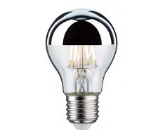 Paulmann 28670 LED filamento AGL 6,5 Watt Lampadina Testina a Specchio Argentato 2700 K Bianco Caldo E27 6.5 W