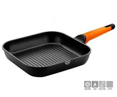 Braisogona Monix Magma bistecchiera in alluminio pressofuso antiaderente a coste, 28Â cm