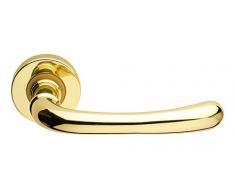 Home System Maniglia per Porta Interna Ottone Lucido con Rosetta