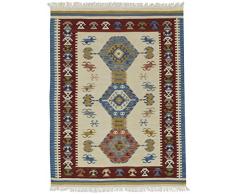 Bakero Kilim Classic AK-05 - Tappeto in Lana Colorata, 185 x 125 x 0,80 cm