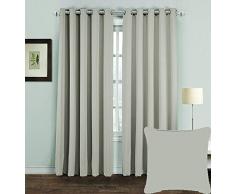 UAREHOME MH Distributions - Tende oscuranti di Lusso, Termiche, Super morbide, Solide, per Camera da Letto, Soggiorno, Isolate, a Risparmio energetico, con Occhielli Superiori (46 x 54 cm, Argento)