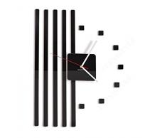 FLEXISTYLE Orologio da Parete Moderno 3D DIY Points Nero, Soggiorno, Camera da Letto, Moderno