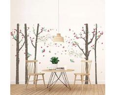 Wallflexi Wall Stickers Spring Birch Forest murale Decalcomanie Arte Soggiorno Scuola Materna Ristorante Hotel Cafe Ufficio Decorazioni per la casa Decorazione