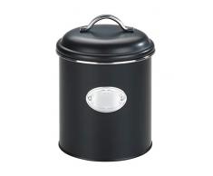 Wenko Barattolo Nero ermetico 1,6 l, Metallo Verniciato a Polvere