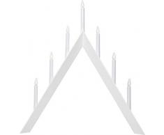 Star - Candelabro da finestra in legno, colore: Bianco