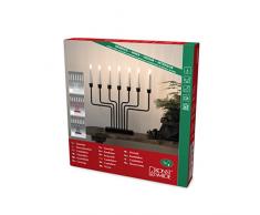 Konstsmide 3528Â âÂ 510tr portacandele in metallo, laccato rosso/7Â lampadine trasparenti/24Â V Trasformatore da interno/cavo rosso