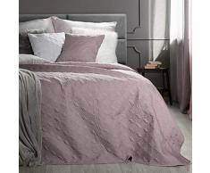 Eurofirany, Coperta Trapuntata, Colore Rosa Scuro, copriletto, con Cuciture in Metallo, Motivo Geometrico, per Camera da Letto, Soggiorno, Glamour Moderno e Chic, Poliestere, 220cm x 240 cm