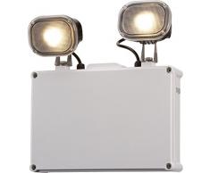 Knightsbridge 230Â V IP65Â 2Â x 3Â W LED Twin spot luce di emergenza (solo per uso non permanente), 3Â W, bianco