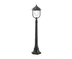 Konstsmide 7225-600 Parma - Lampada da Esterni per Sentiero, BxPxA 24x24x118 cm, 1 Punto Luce da 75 W, IP 43, Alluminio Laccato, Colore: Bianco Opaco