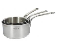 De Buyer 3410.03 Milady - Batteria di pentole con manico, 3 pz