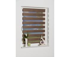 K-home Klemmfix, Tenda a rullo Madrid, Fissaggio a Clip Senza Viti, Moka, 55 x 200 cm