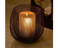 Portacandele In Metallo Nero/oro, 4 Pezzi: Supporto Per Candele E Incenso, Decorazione Vintage Per Casa E Matrimonio