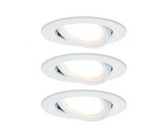 Paulmann 938.75 Premium EBL Set Coin Slim Dim rotondo fisso LED 3 X 6,8 W 2700 K 230 V 51 mm cromo/alluminio 93875 Faretto da incasso