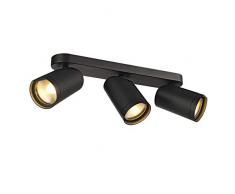SLV da parete faretto Spot soffitto Bilas, triple, 3 x 15 W, COB LED, 2700 K, 25 Grad, Nero 156440