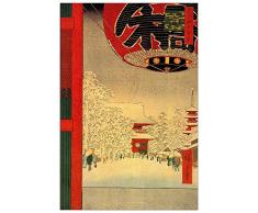 ArtPlaza Hiroshige Utagawa Kinryuzan Temple Pannello Decorativo, Legno, Multicolore, 60x90 cm