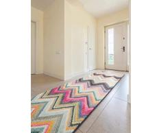 benuta Tappeto Casa Multicolore, 70 x 240 cm, Tappeto Moderno per Salotto e Camera da Letto