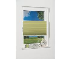 K-home - Tende oscuranti plissettate Klemmfix, Verde, 40 x 130 cm