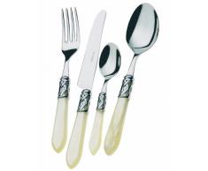 BUGATTI Aladdin s4265Â âÂ Posate Set, 49Â Teilig, Servizio da tavola, Acciaio/ABS, Colore Avorio, 52Â x 37,5Â x 16Â cm