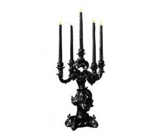 SELETTI Candelabro 5 Braccia Burlesque - Ridi Pagliaccio H. Cm.48 - Nero