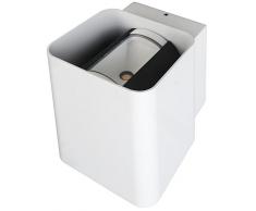 Airam NÃ¤sby Applique a LED per Esterno a Doppio Fascio Regolabile 12 W, Bianco, 138 x 95 x 95 mm