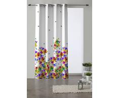 Martina Home Tenda con Occhielli Stampato Uccellino Dimensioni 140 x 260 cm