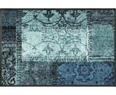 Wash&Dry Vintage Patches Türkis Zerbino, Acrilico, Verde, 50 x 75 x 0.7 cm