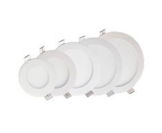 europalamp dl2335Â Spot LED da incasso plafoniera soffitto ultra slim freddo alluminio 18Â W Bianco 22Â x 2Â cm