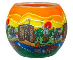 Him Villaggio Inglese Portacandele, Multicolore, 11x11x9 cm